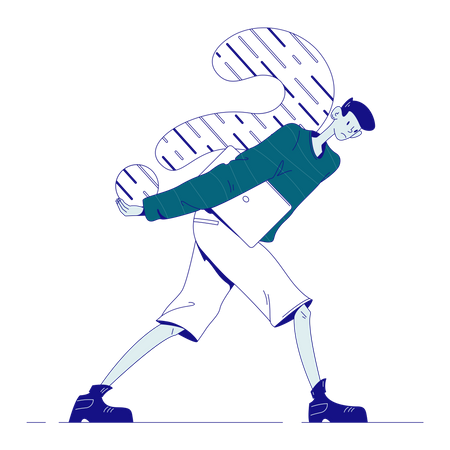 Programmierer löst schwieriges Problem  Illustration