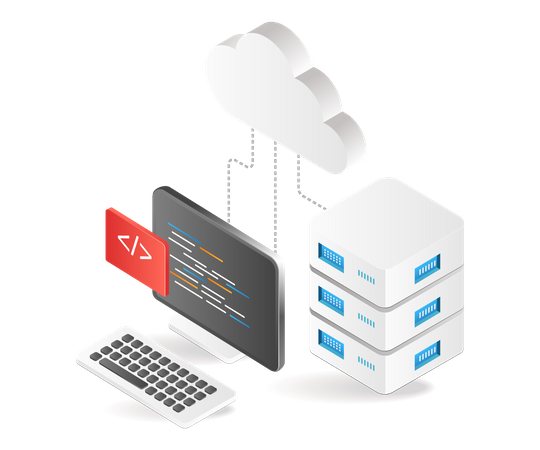 Programmiersprache für Server  Illustration