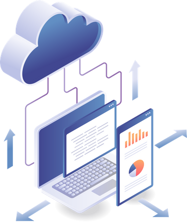 Programming cloud server data analysis  Illustration