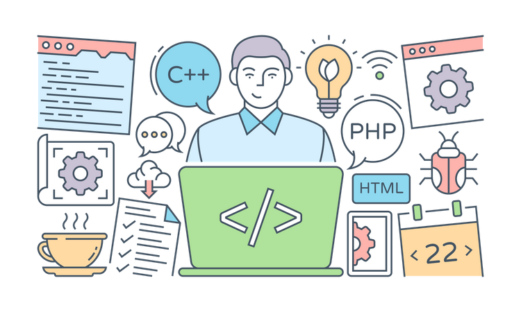 Programming Skills  Illustration