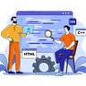 programming team illustration free download