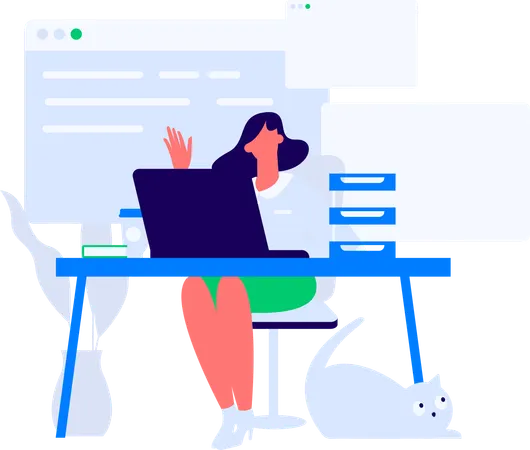 Programming13blue flat  Illustration