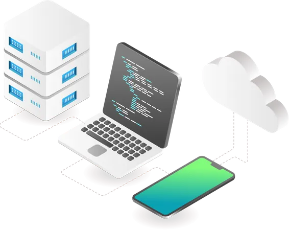 Programmiersprache Computer  Illustration