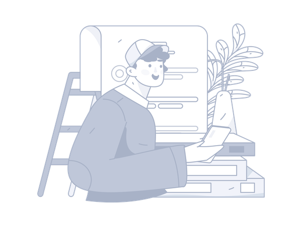Progresso de trabalho  Ilustração