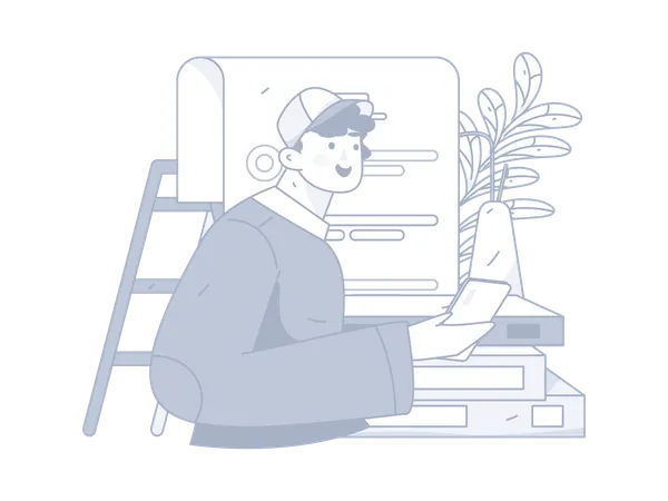 Progresso de trabalho  Ilustração