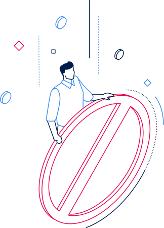 Prohibited sign  Illustration