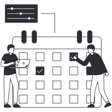 Project deadline working  Illustration