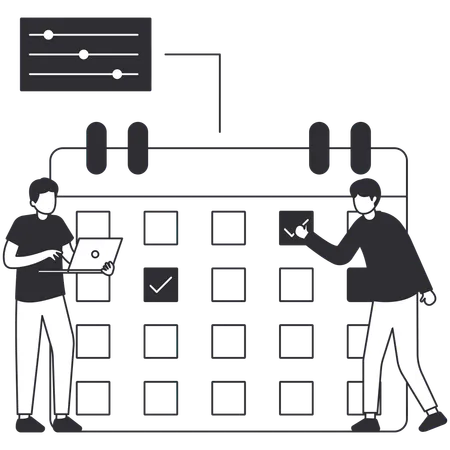 Project deadline working  Illustration