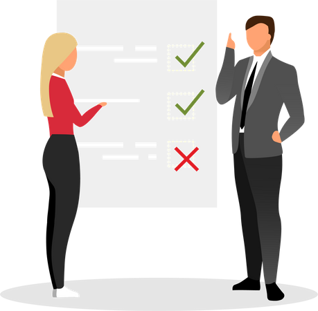 Project manager planning tasks  Illustration