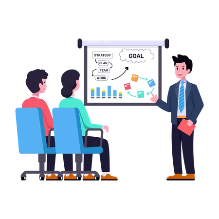 Persons Discussing Work Process Flat Illustration Of Project Planning Illustration