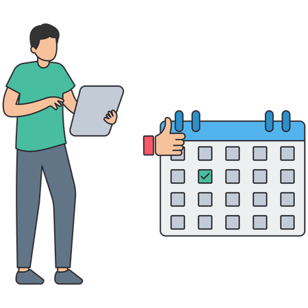 Project Review or resource planning  Illustration