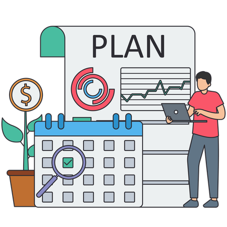 Project Scheduling and work schedule  Illustration