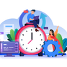 project submission time illustration free download