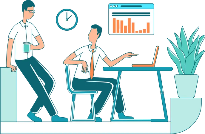 Project Team Flat Color Vector Faceless Characters Collaboration For Work Staff Members Discuss Strategy Corporate Occupation Isolated Cartoon Illustration For Web Graphic Design And Animation Illustration