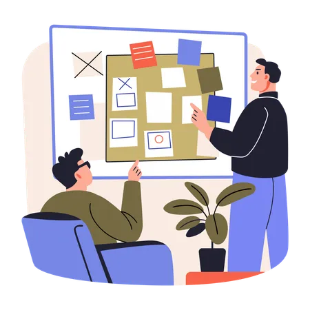 Project team doing Project Planning  Illustration