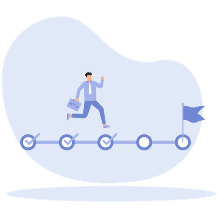 Project tracking and goal tracker  Illustration
