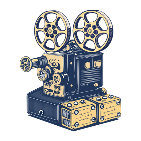 Projection booth  Illustration