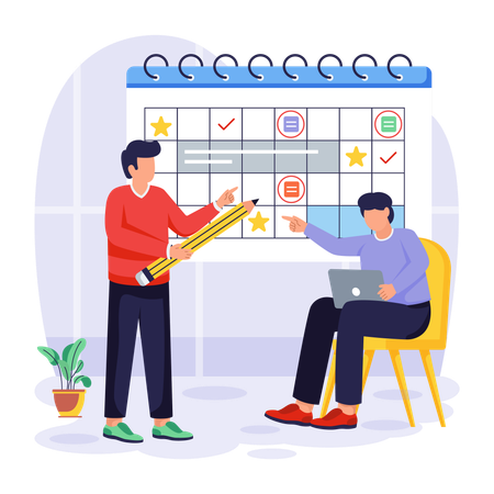 Projektplanung für Mitarbeiter  Illustration