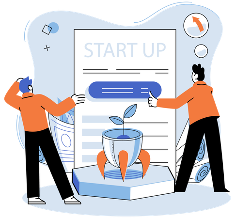 Projektstart Investition  Illustration