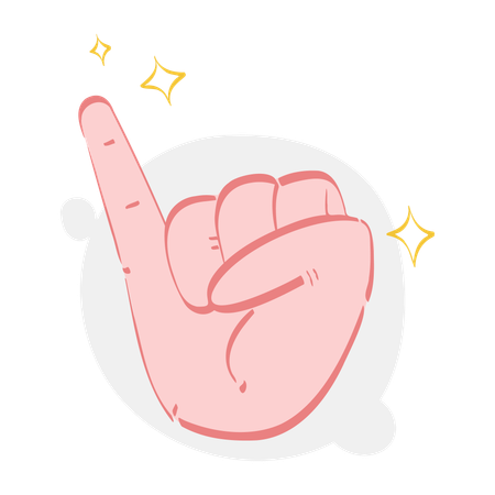 Prometo gesto de mão mindinho  Ilustração