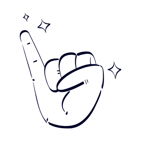 Promise Pinkie Hand Gesture  イラスト