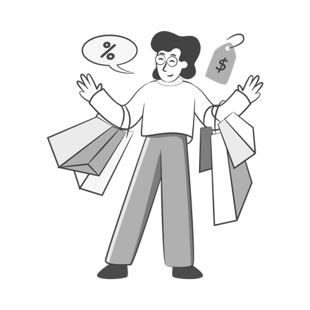 Promoção da Cyber Monday  Ilustração