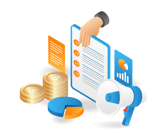 Promoção de lista de verificação de novos produtos  Illustration