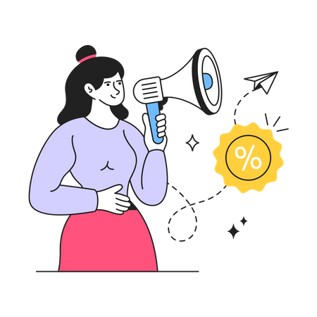 Promoción de comercio electrónico  Ilustración