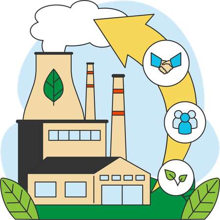 Promote green energy to save earth  Illustration