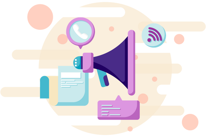 Promotion du mégaphone  Illustration