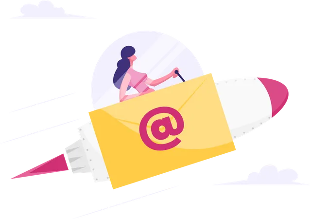 Promotional mail of startup  Illustration