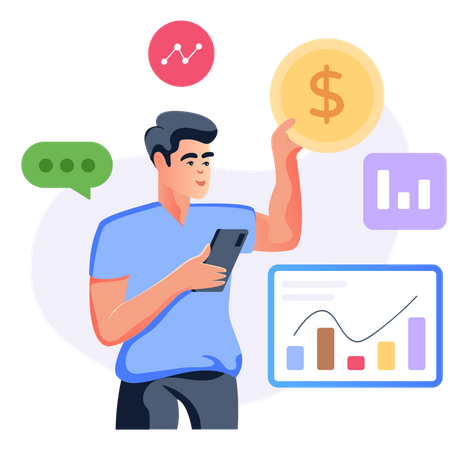 Pronóstico financiero  Illustration