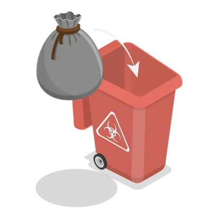 Proper waste disposal  Illustration