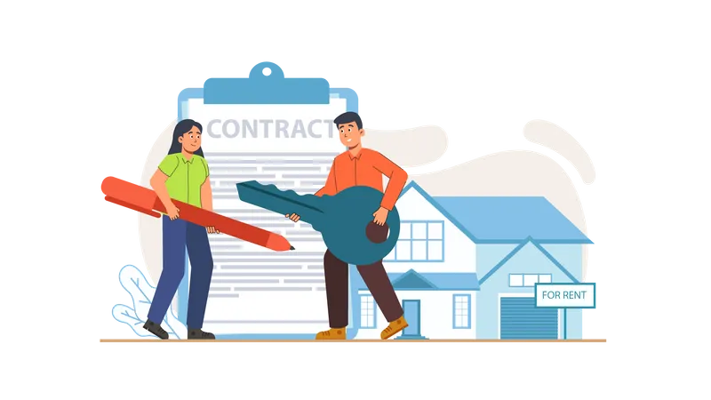Property contract  イラスト