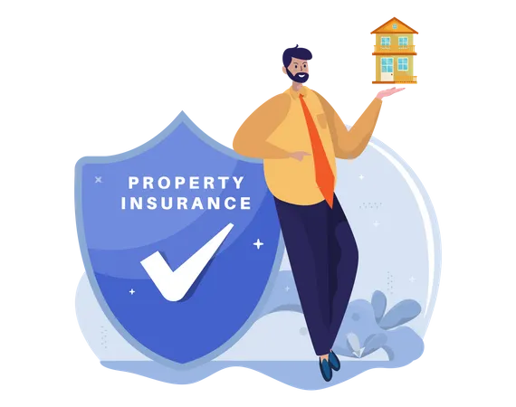 Property insurance agent Illustration