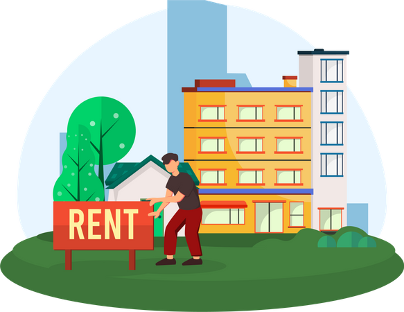 Property on rent  Illustration