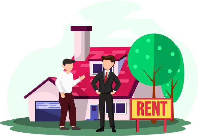 Property on rent  Illustration