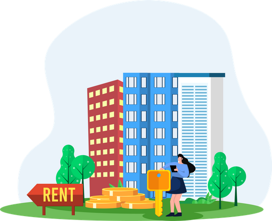 Property on rent  Illustration