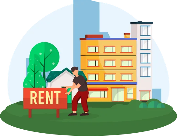 Property on rent  Illustration