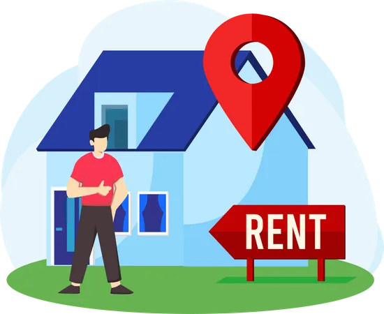 Property on rent  Illustration