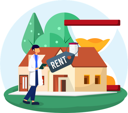 Property on rent  Illustration