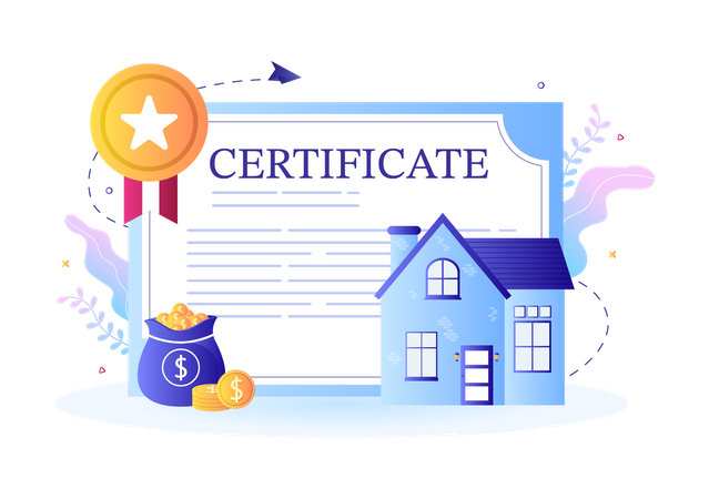 Property Registration Certificate Illustration