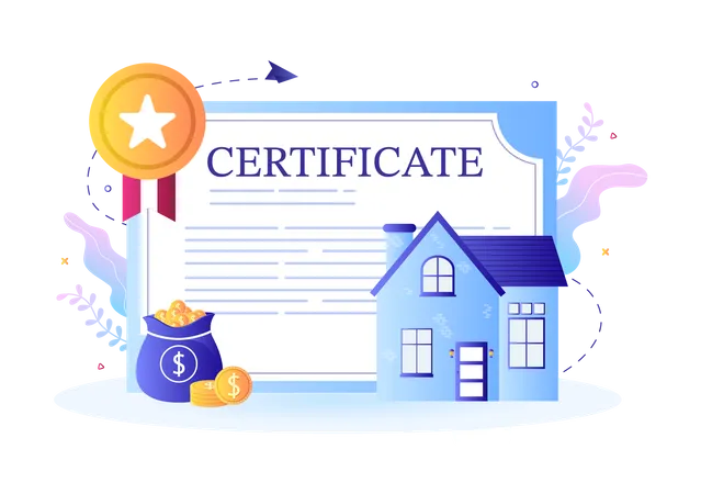 Property Registration Certificate Illustration