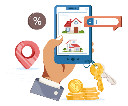 Property Renting App  Illustration