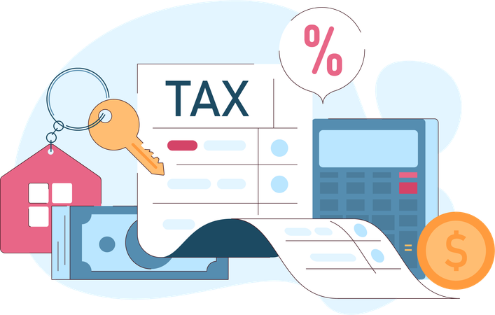 Property tax document  Illustration