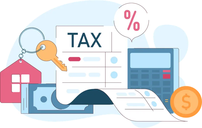 Property tax document  Illustration