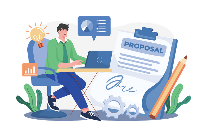 Proposal Writer  Illustration