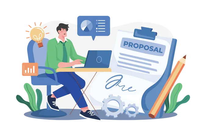 Proposal Writer  Illustration