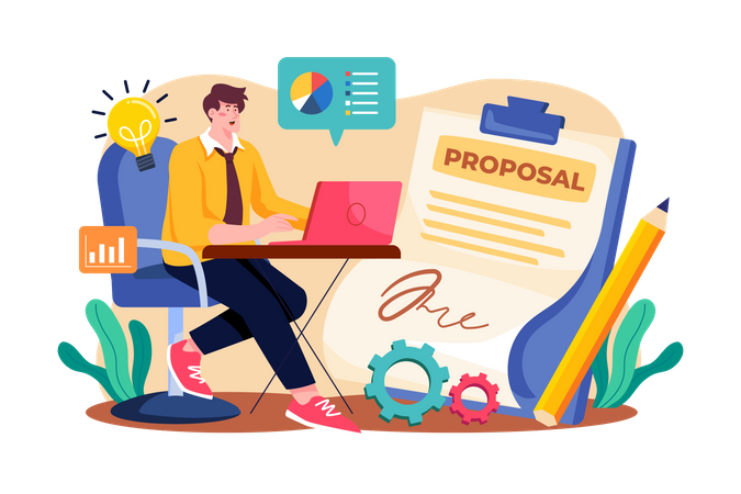 Proposal Writer  Illustration