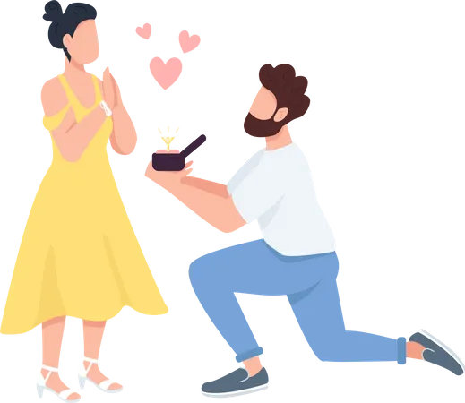 Proposition de mariage  Illustration